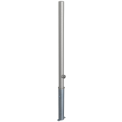Stainless steel post |  60 mm | removable, self-engaging lockwith hot-dip galvanized ground socket part-no. 460.40approx. 400 mm below ground | with triangular locking mechanism acc. with DIN 3223 | without eyelet